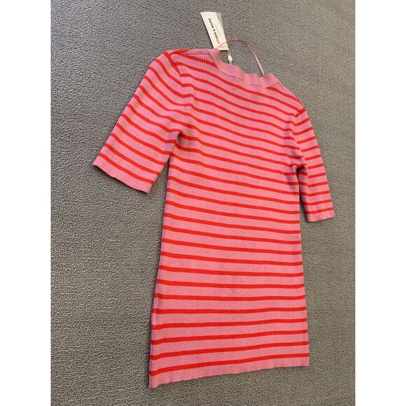 Storm & Marie Women's Large Pink Red Striped‎ Knit Blouse - Picture 10 of 12